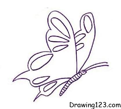 Butterfly Drawing Idea 10 piirustus