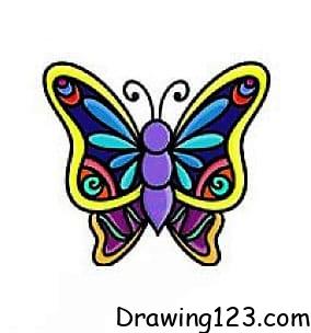 Butterfly Drawing Idea 9 piirustus