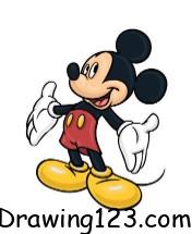 Mickey Mouse Drawing Idea 13 piirustus