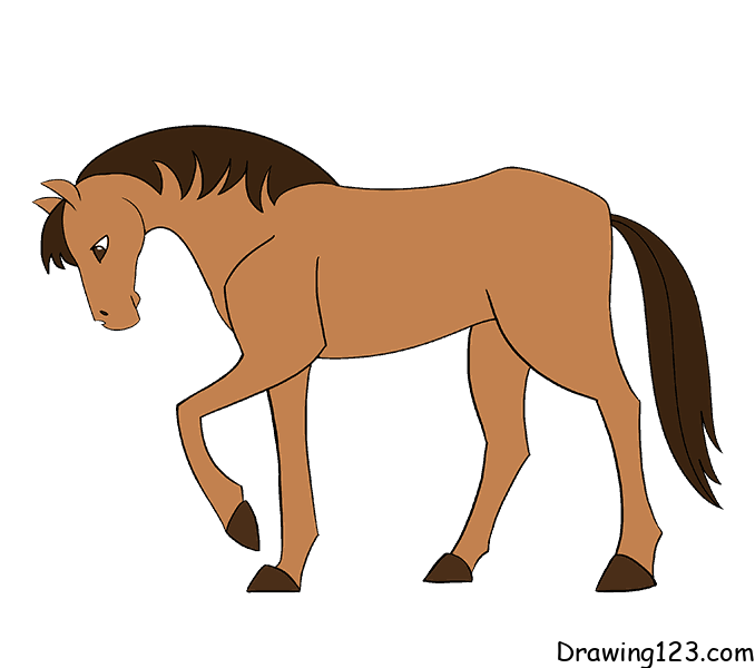 horse-drawing-step-16 piirustus