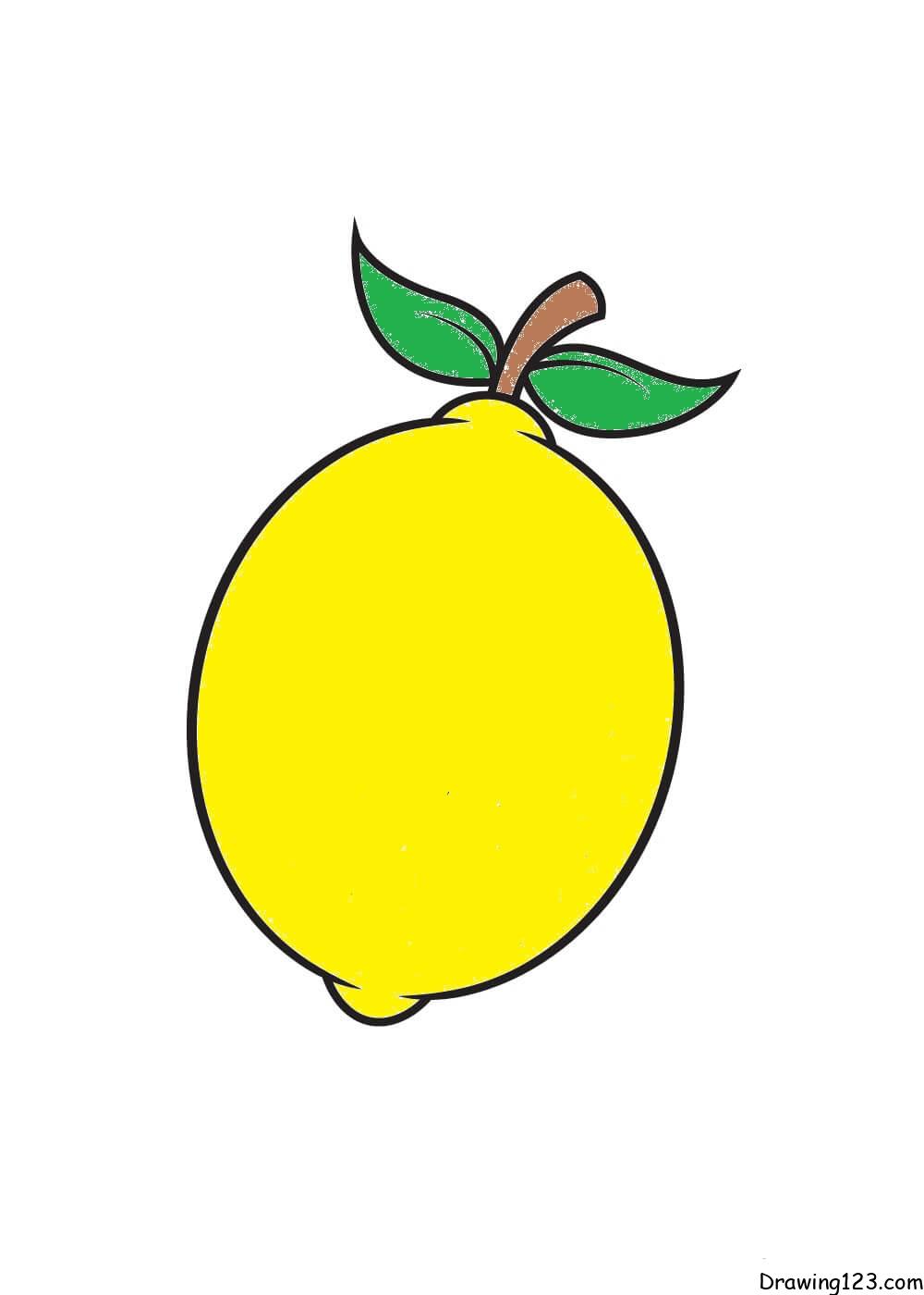 lemon-drawing-step-8 piirustus