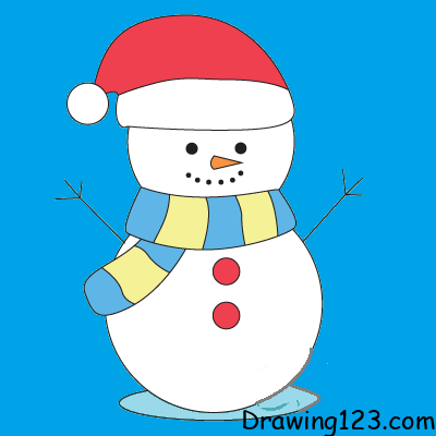 snowman-drawing-step-9 piirustus