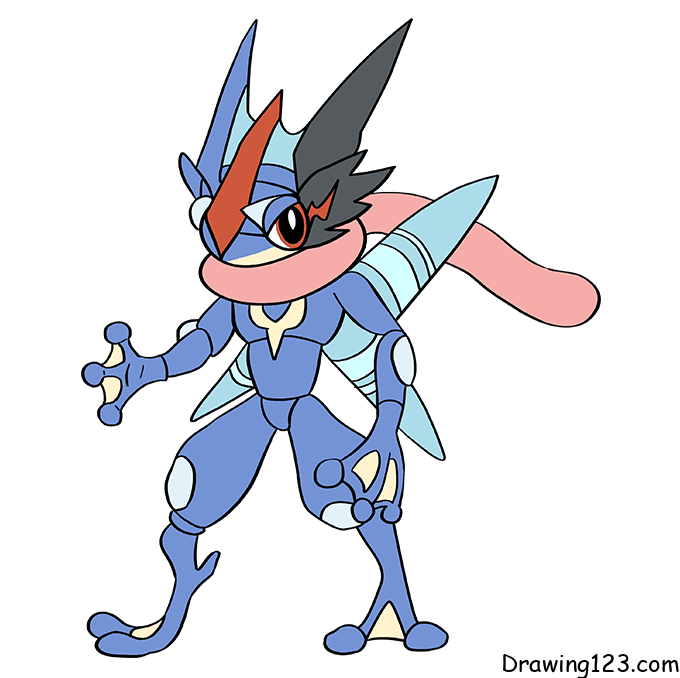 Pokemon Ash Greninja piirustus