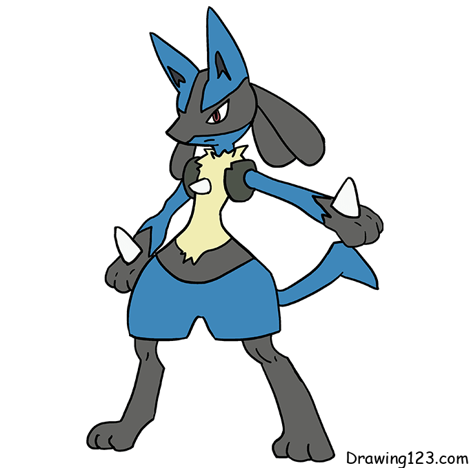 Pokemon Lucario piirustus