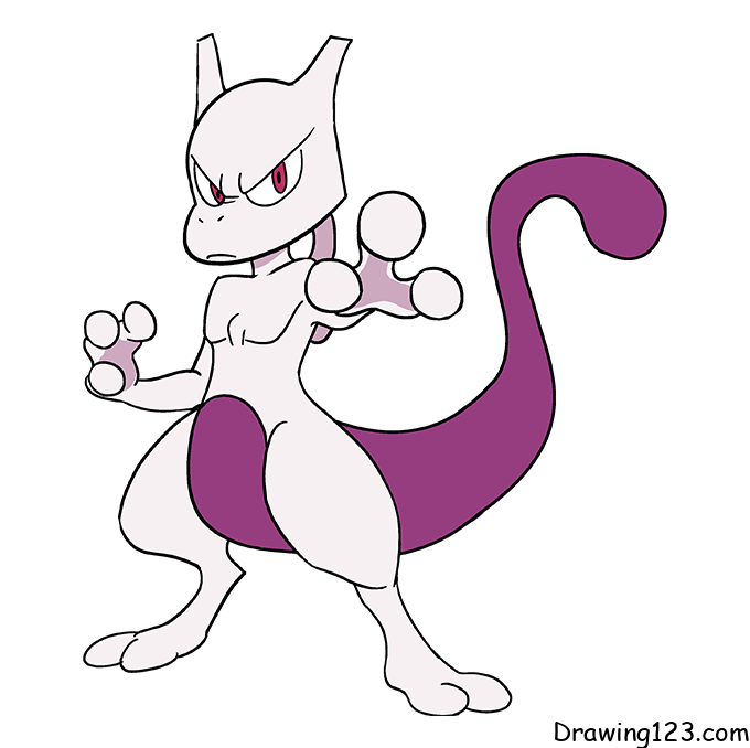 Pokemon Mewtwo piirustus