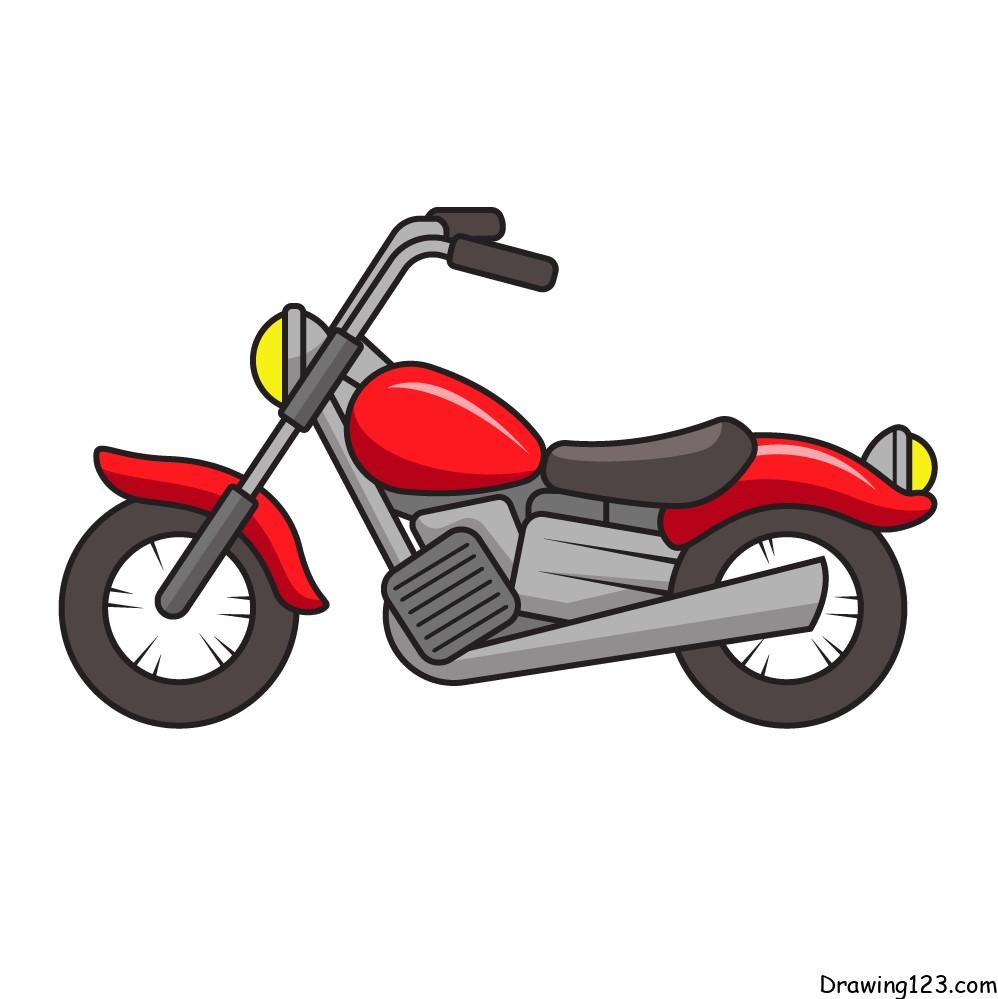 Motorcycle-drawing-step-10 piirustus