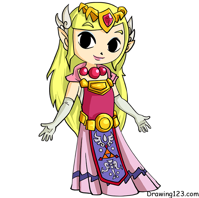 Prinsessa Zelda piirustus