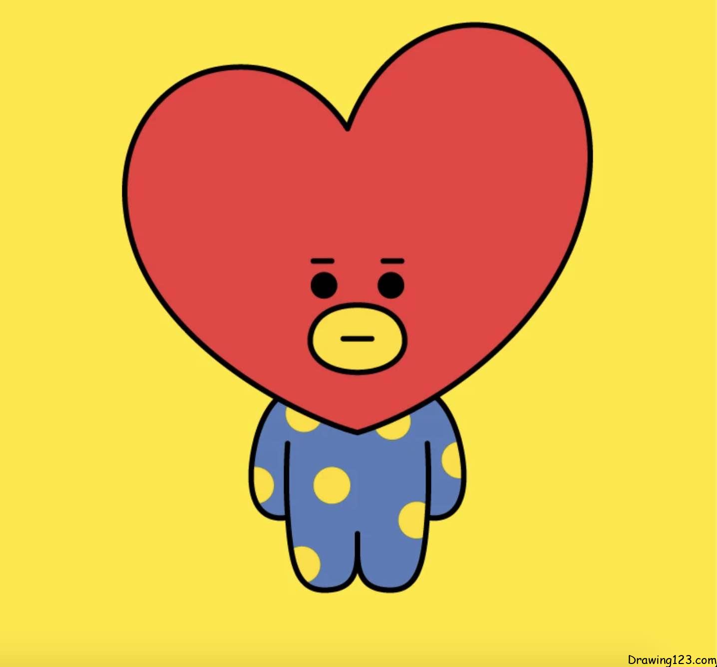 bt21-tata-drawng-step-6 piirustus