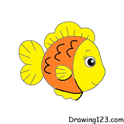 fish-drawing-step-7 piirustus