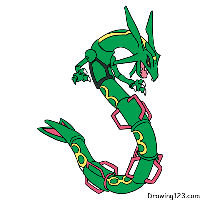 Pokemon Rayquaza piirustus