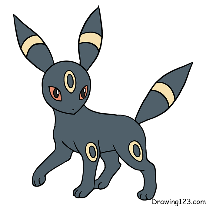 Pokemon Umbreon piirustus