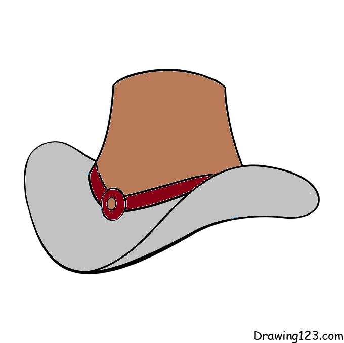 Cowboy hattu piirustus