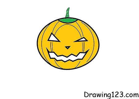 Halloween-Pumpkin-drawing-step-6 piirustus