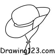 cowboy-hat-drawing-step-7 piirustus