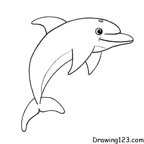 Dolphin-drawing-step-9 piirustus