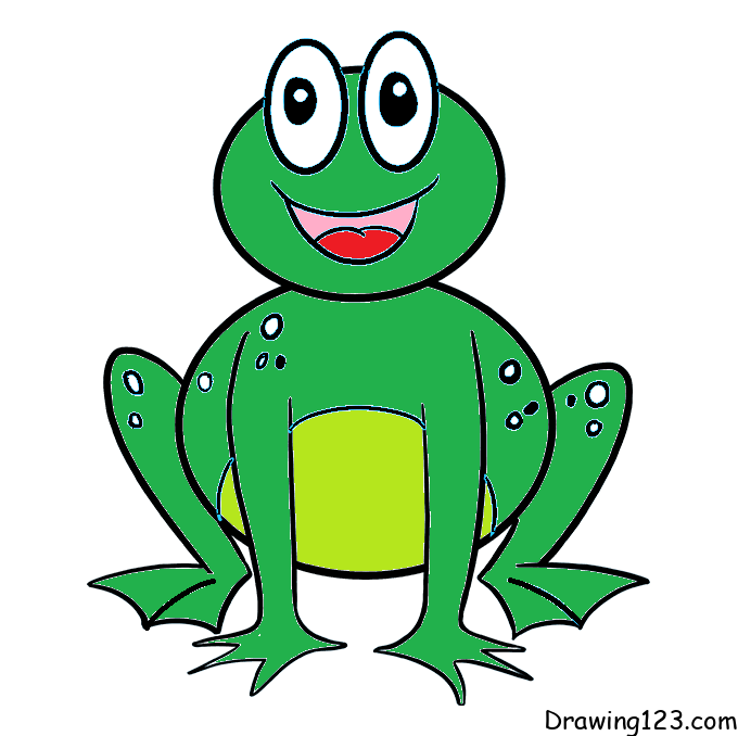 frog-drawing-step-6 piirustus