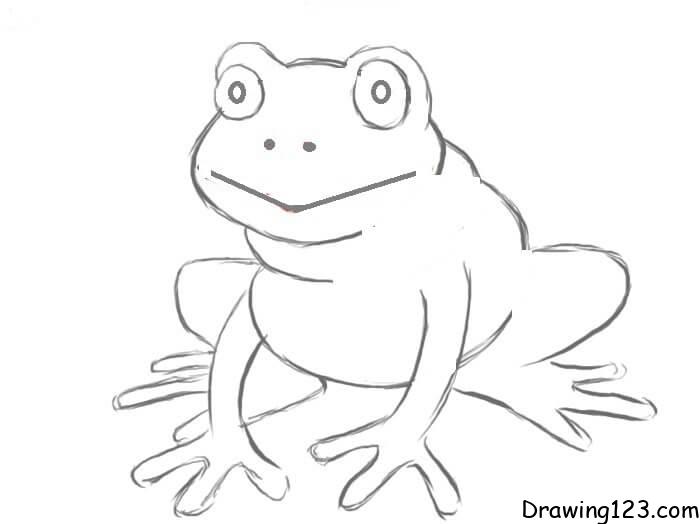 frog-drawing-step-7 piirustus