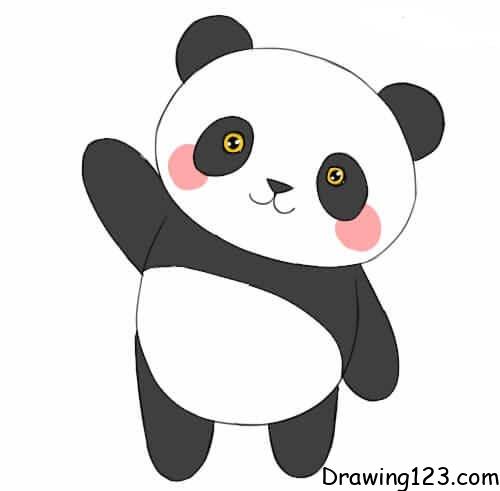 panda-drawing-step-8 piirustus