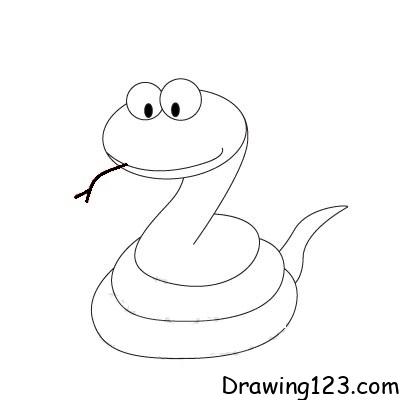 snake-drawing-step-7 piirustus