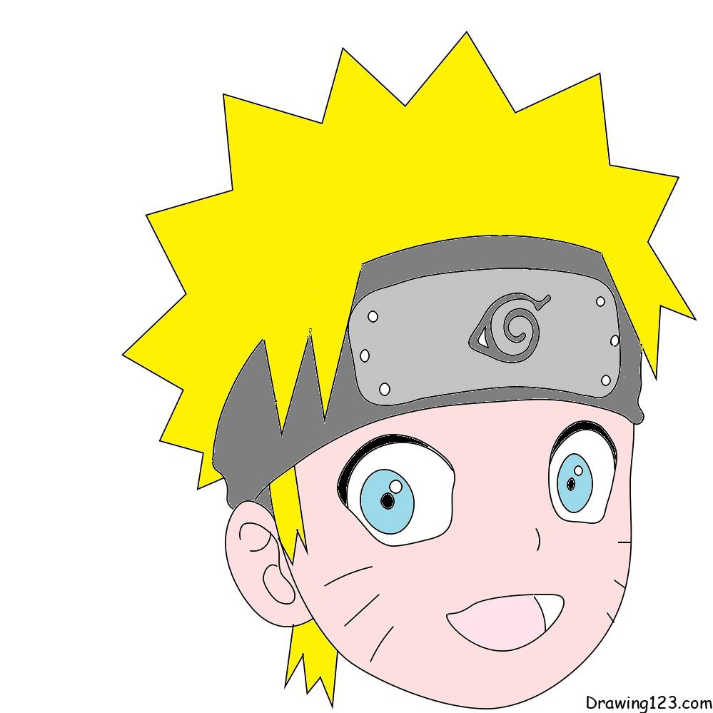 Naruto-drawing-step-7 piirustus