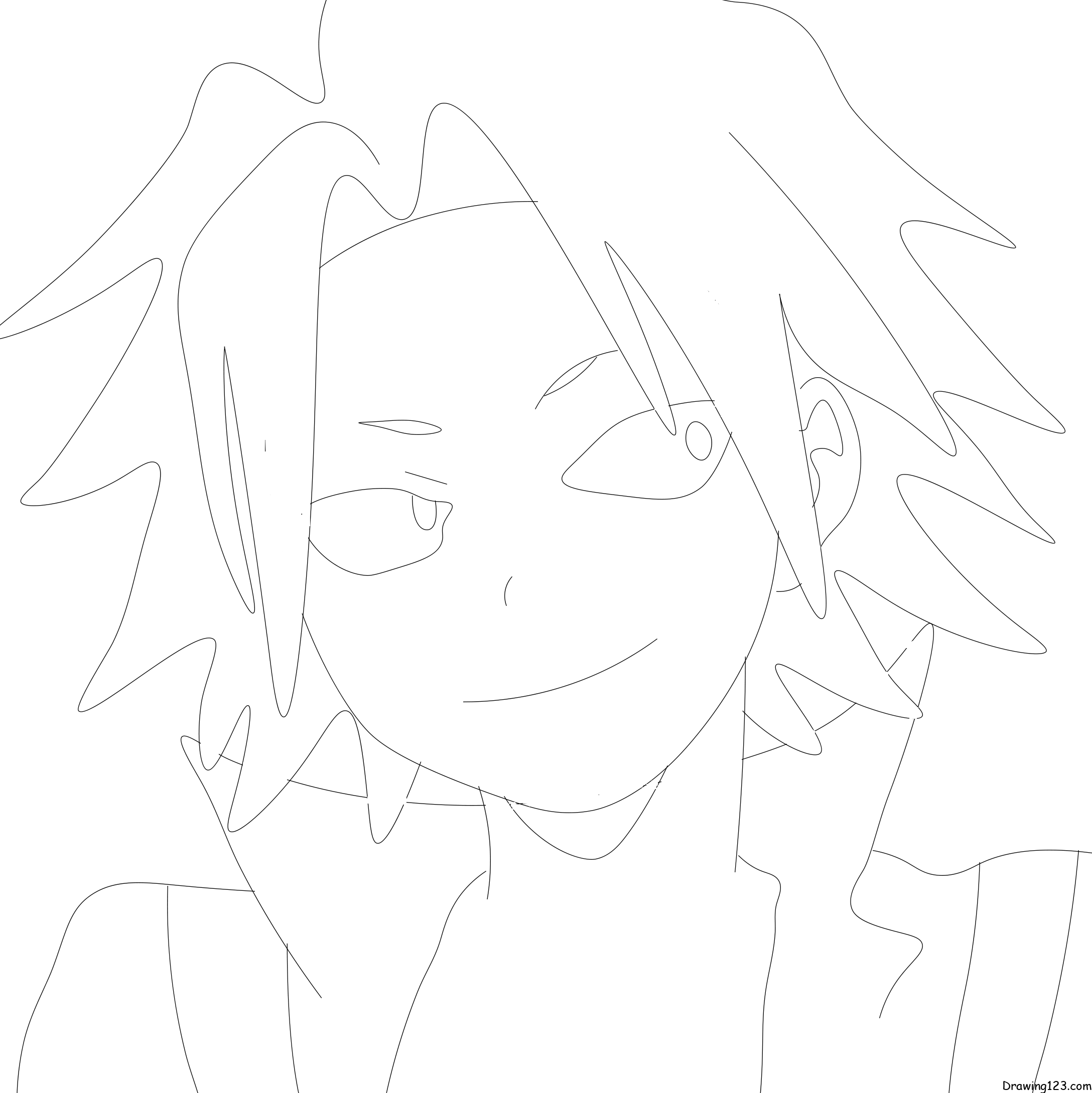 Denki-Kaminari-drawing-step-7 piirustus