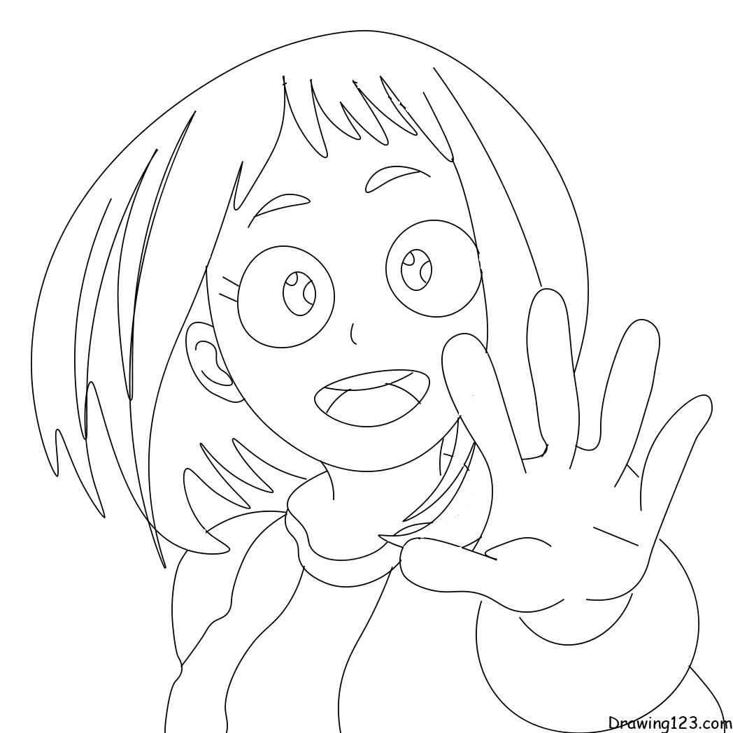 Ochako-Uaraka-drawing-step-9 piirustus