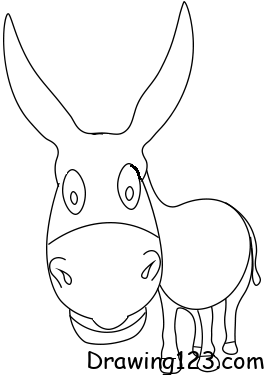 donkey-drawing-step-9 piirustus