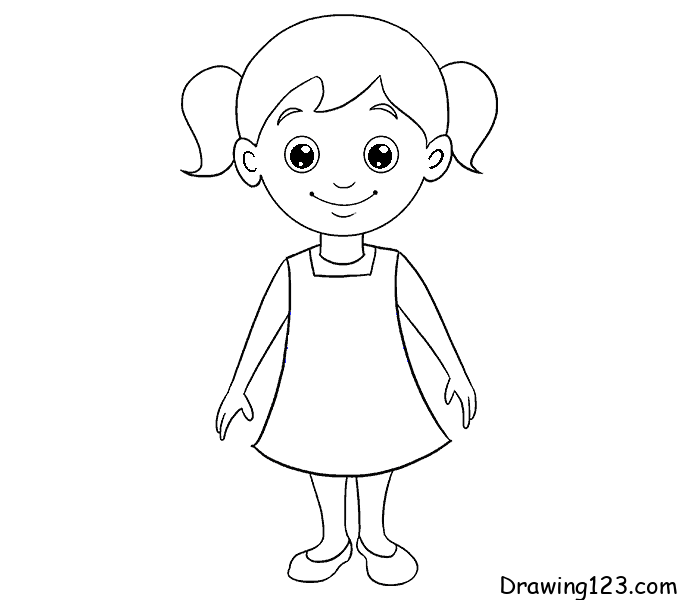 girl-drawing-step-10 piirustus