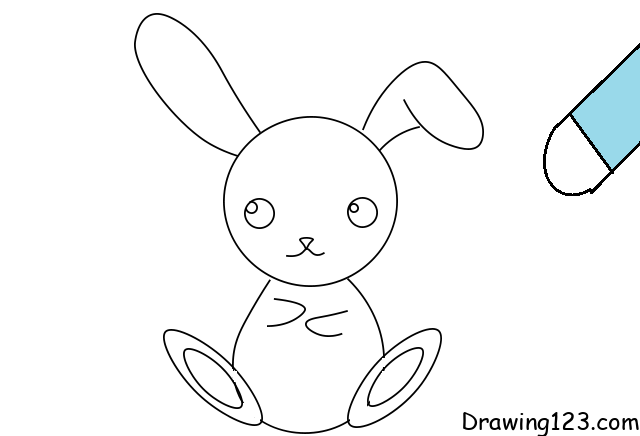 rabbit-drawing-step-7-1 piirustus