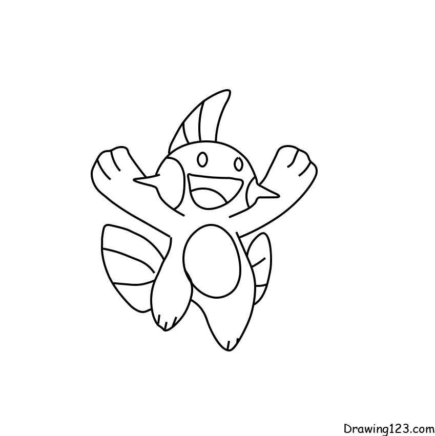 Pokemon Marshtomp piirustus