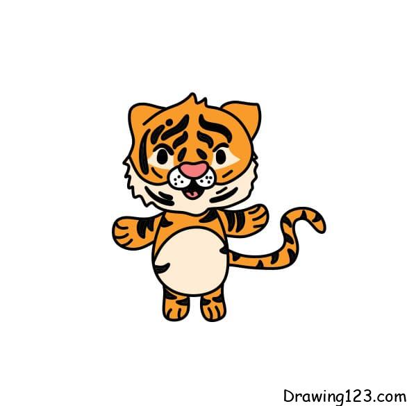 Drawing-tiger-step-10-1 piirustus