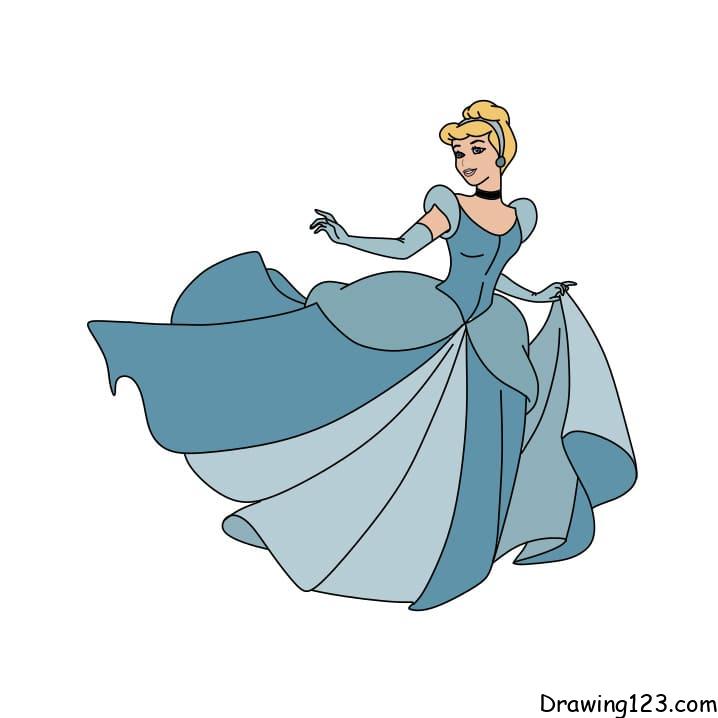 drawing-Cinderella-step12-3 piirustus