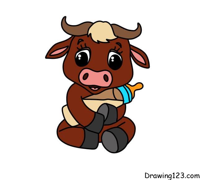 drawing-cow-step-10-1 piirustus