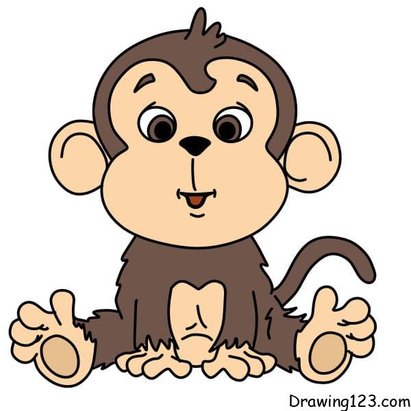 drawing-monkey-step-14-1 piirustus