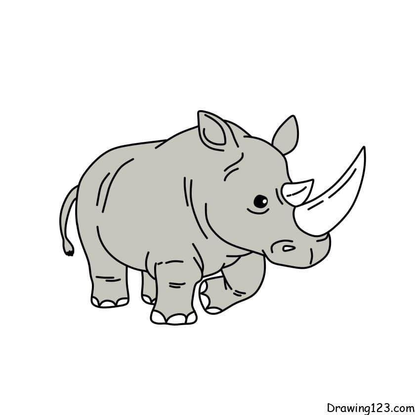 drawing-rhino-step13 piirustus