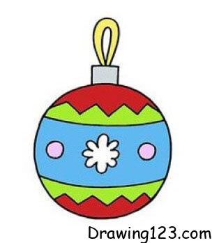 Christmas Ball Drawing Idea piirustus