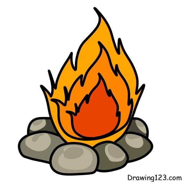 Drawing-Flame-step-4-3 piirustus