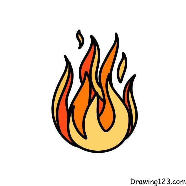 Drawing-Flame-step-8-3 piirustus