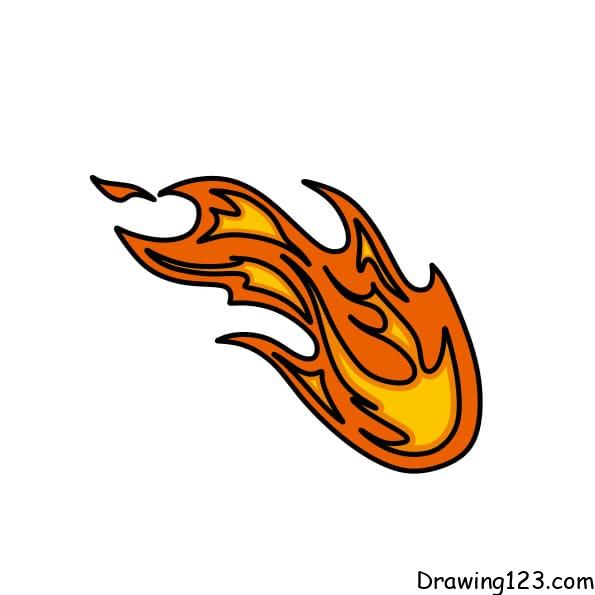 Drawing-Flame-step-8 piirustus