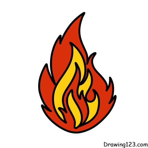 Drawing-Flame-step-9 piirustus