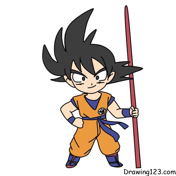 drawing-Son-Goku-step-11-4 piirustus