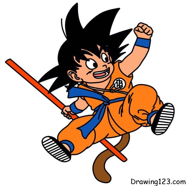 drawing-Son-Goku-step-16-2 piirustus