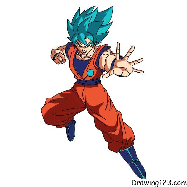 drawing-Son-Goku-step-18 piirustus