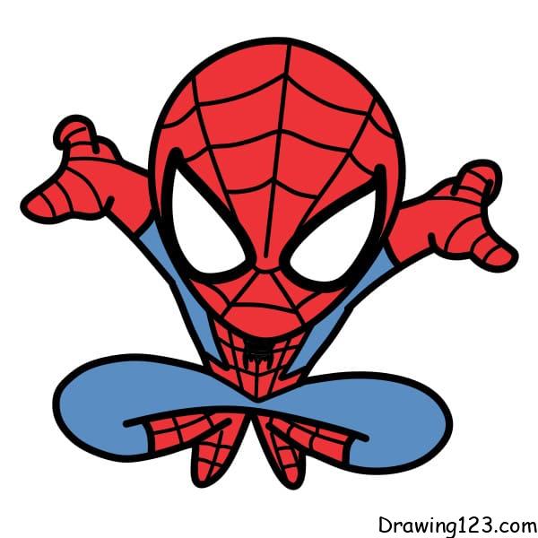 drawing-Spiderman-step-11-1 piirustus