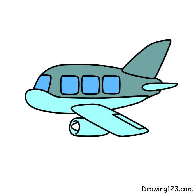 drawing-an-airplane-step-7-2 piirustus