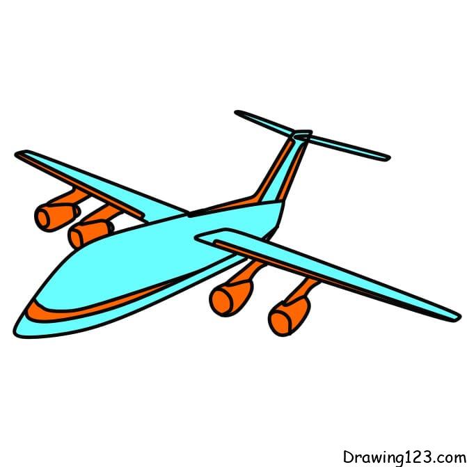 drawing-an-airplane-step-8-2 piirustus