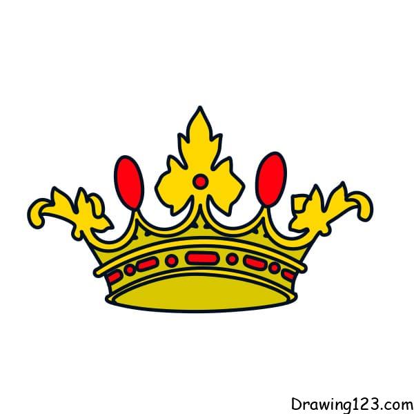 drawing-crown-step-9-4 piirustus