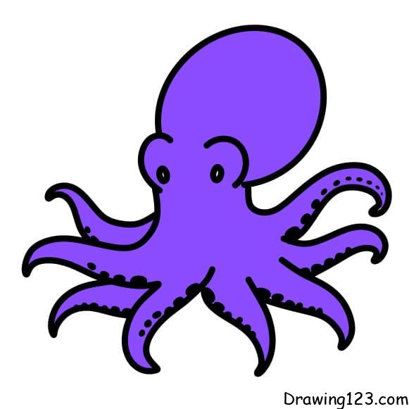 drawing-octopus-step-7-2 piirustus