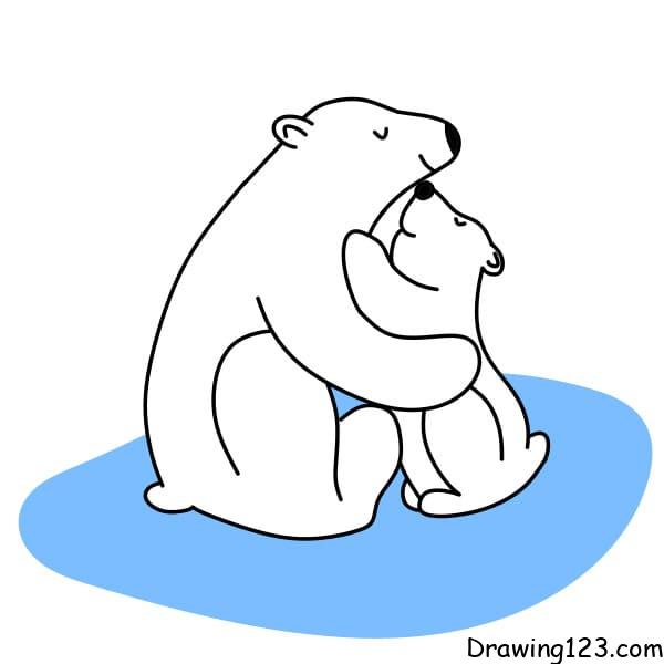 drawing-polar-bear-step16-1 piirustus