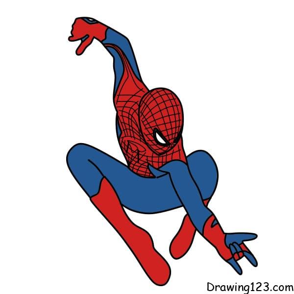 drawing-spiderman-step-10-2 piirustus